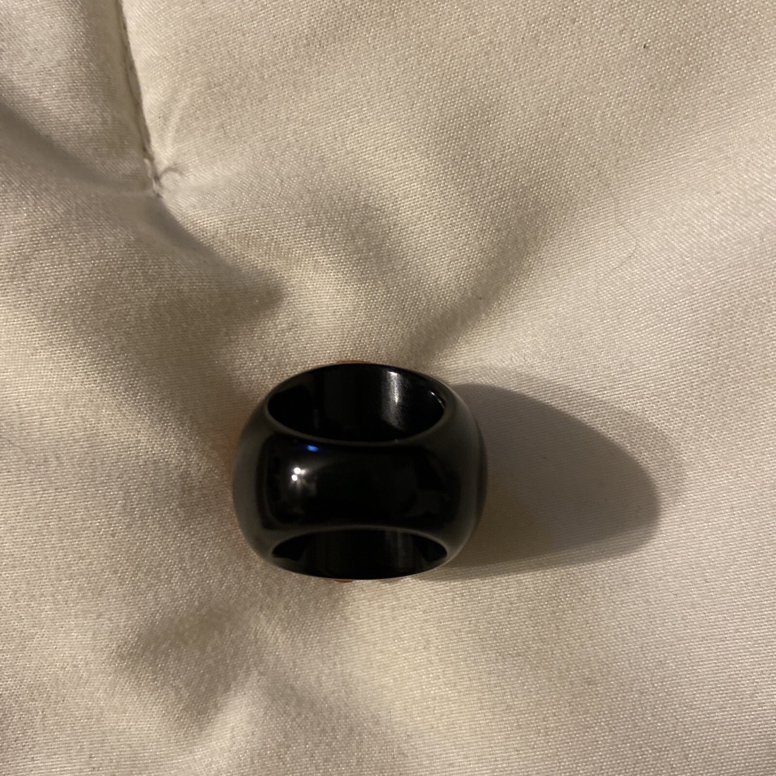 Vintage Onyx Silver Sponge Coral Carved Rose Ring Sz 6?