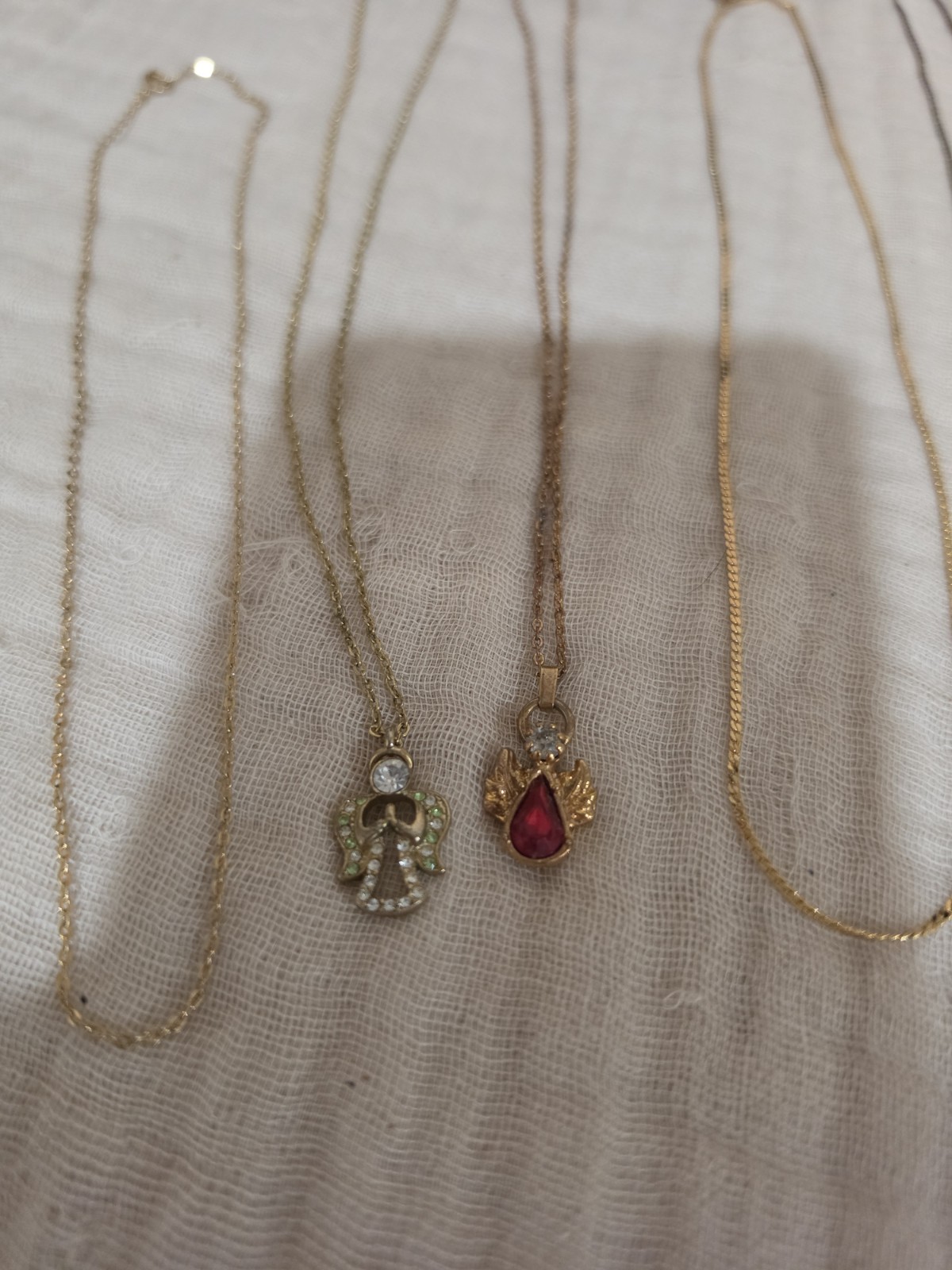 Vintage Mixed Metal Necklace Lot Mesh Flower Pendant Lariat Necklace Bolo