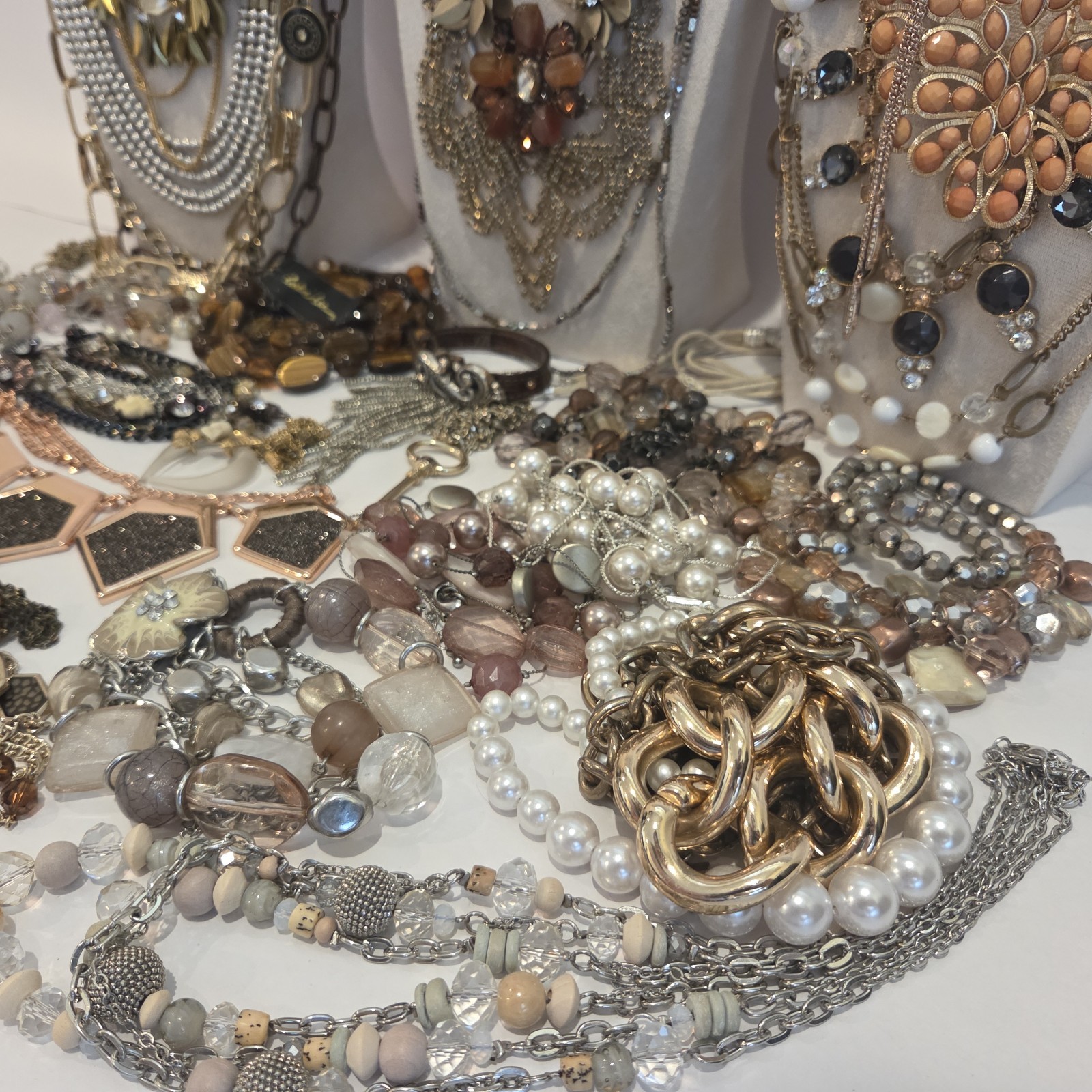Large Lot of Signed Designer Costume Jewelry 42 Items 5.5 Lbs Cookie Lee Chico’s
