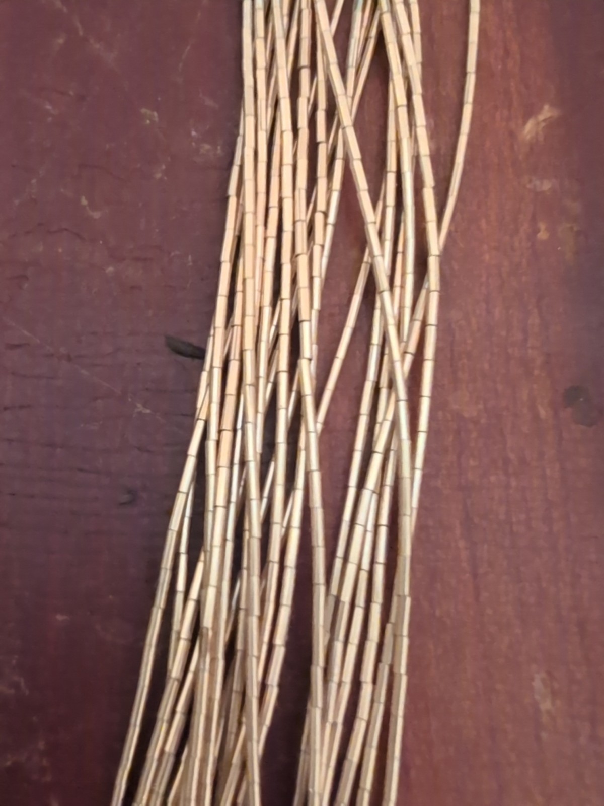 Vintage Navajo Liquid 1/20 12K GF 20 Strands Chain Necklace 30 In Long