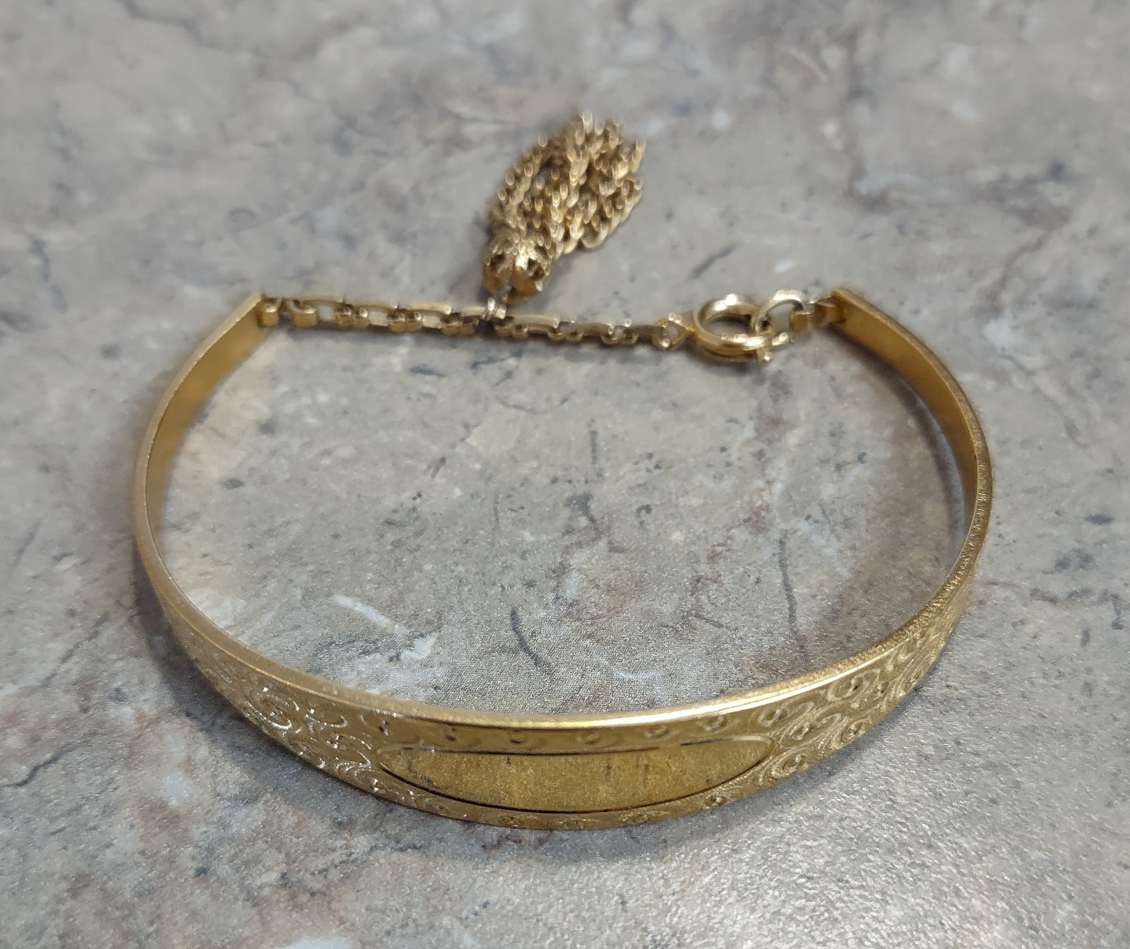 Jacoby Bender Gold Tone ID Bracelet- 1960’s Bracelet – Jacoby Bender, Engravable