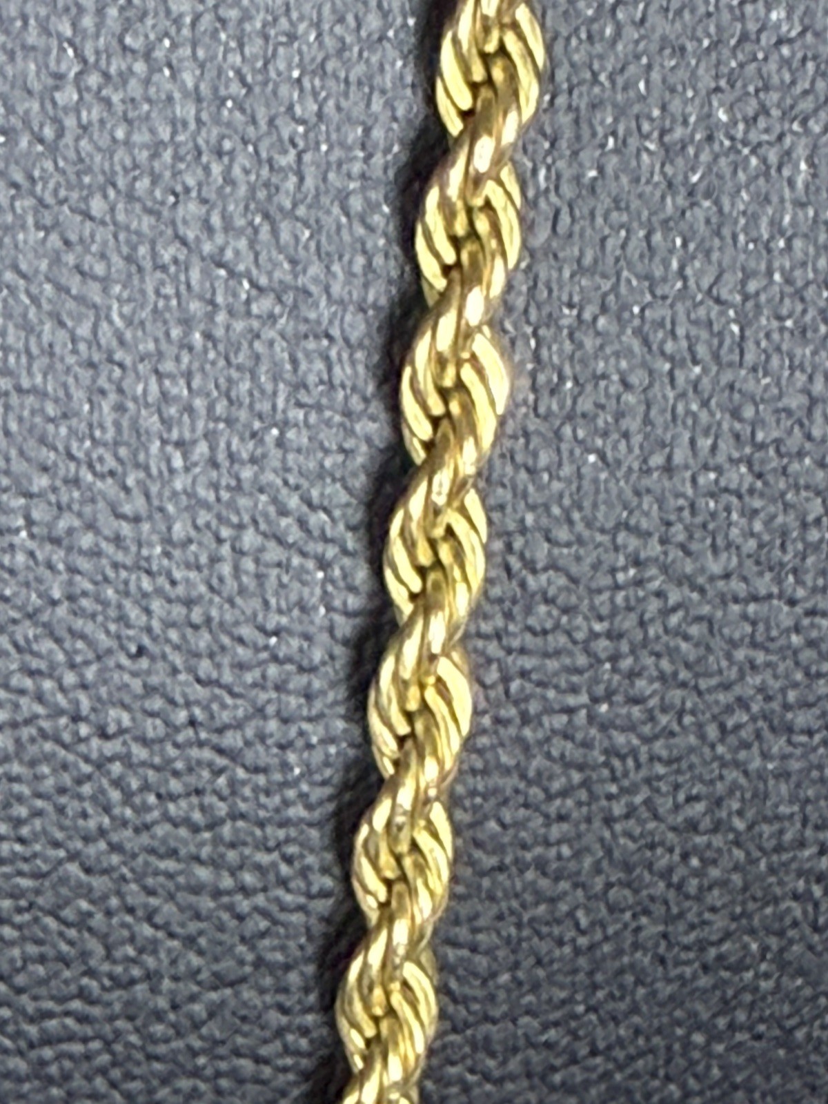 Vintage Gold Tone Rope Chain Necklace 22″ Twisted Chain Classic Unisex