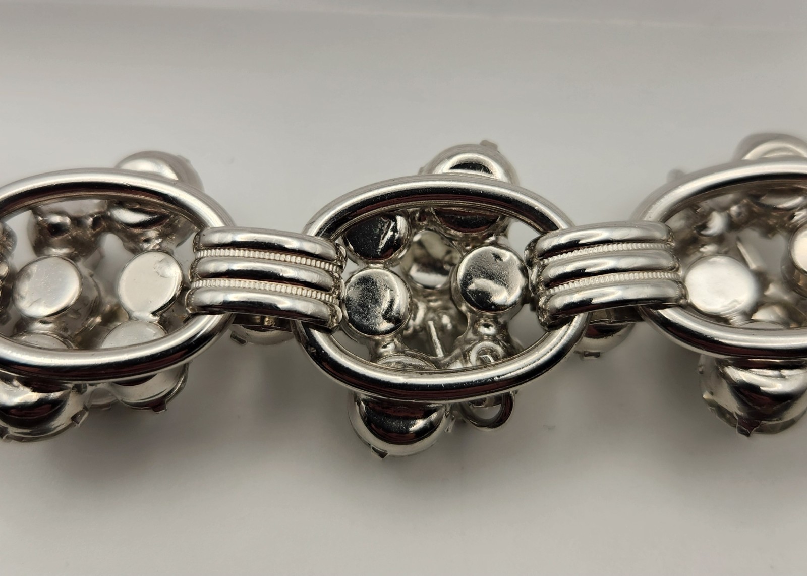 Verified Juliana D&E Ref 5757 Rhinestone Bracelet 5 Link Crystal Vintage 7″ READ
