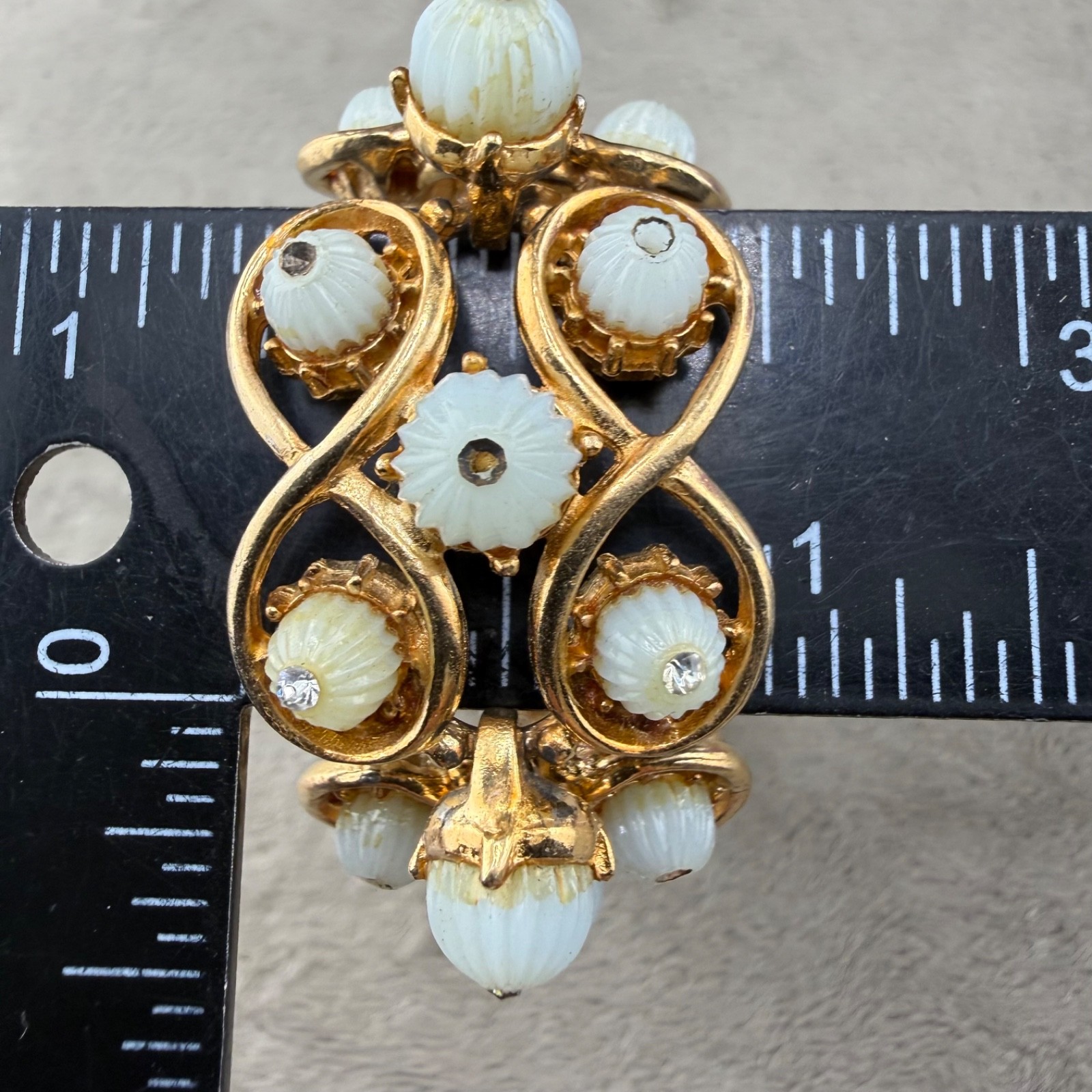 Vintage Florenza Bracelet Gold Tone Signed 7”