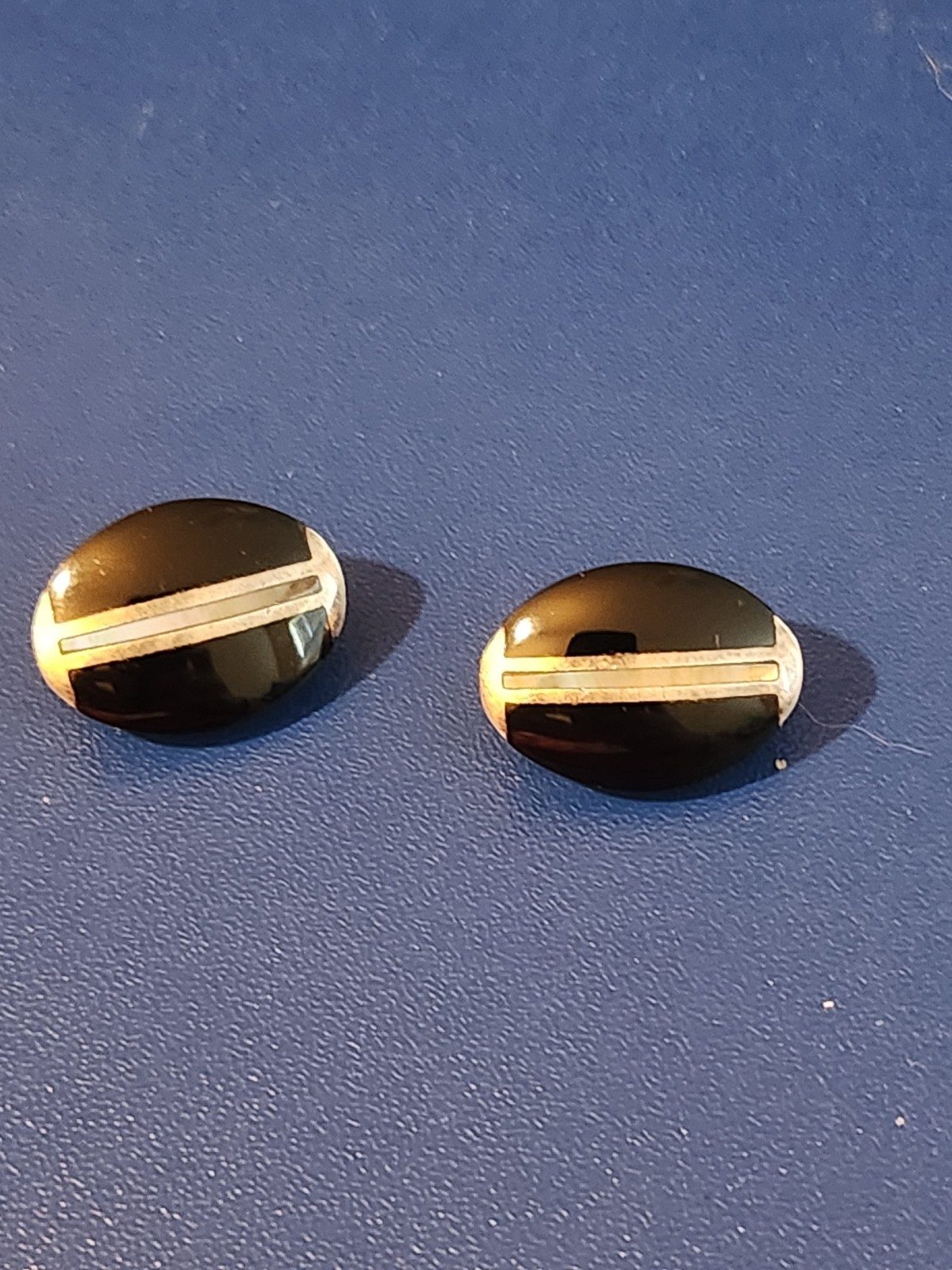 Sterling Silver Black Onyx Clip On Earrings