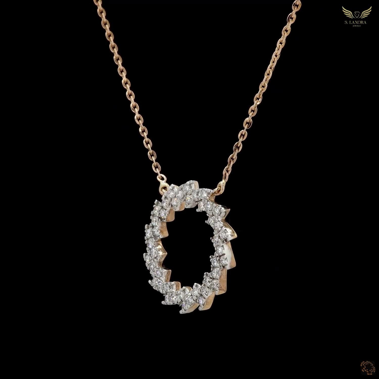 Lab Created Diamond 0.50ct Pendant Necklace Rose Gold Plated Gift