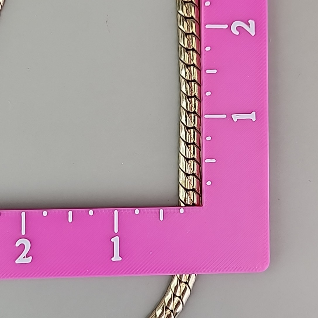 Vintage Chain Tassel Necklace Herringbone Gold Tone Floating Buckle Pendant 15.5