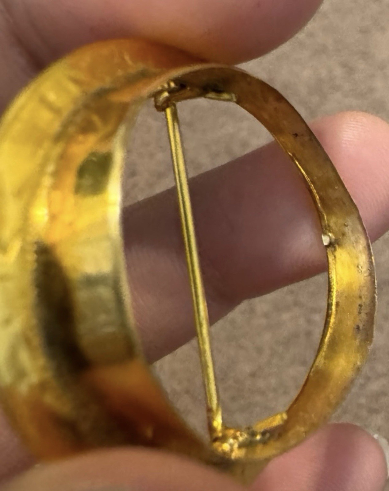Vintage Solid 10k Gold Cameo Setting, 2.7g