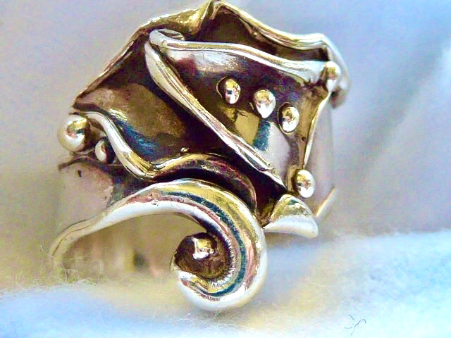 DESIGNER LuLu MODERNIST DESIGN STERLING SIVLER BAND RING SIZE 7.5 RING