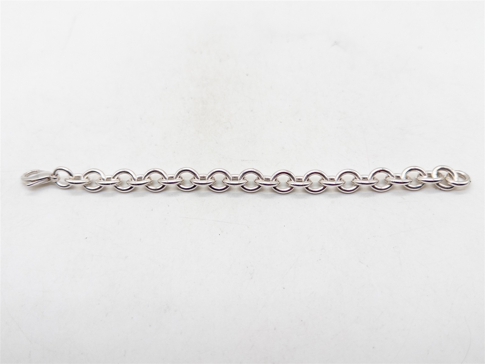 Estate $600 10mm O LINK Sterling Silver 7.5″ Bracelet for CHARMS or AS IS 30g