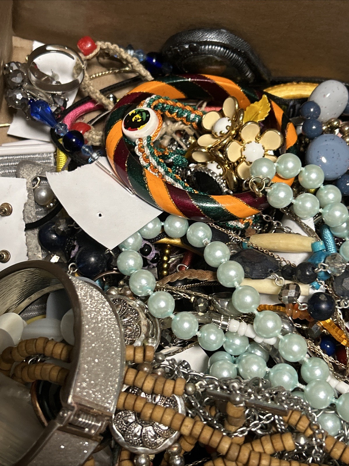 HUGE 5 + Lbs Jewelry WEARABLE Lot Tangled Unsearched VINTAGE ESTATE TREASURE
