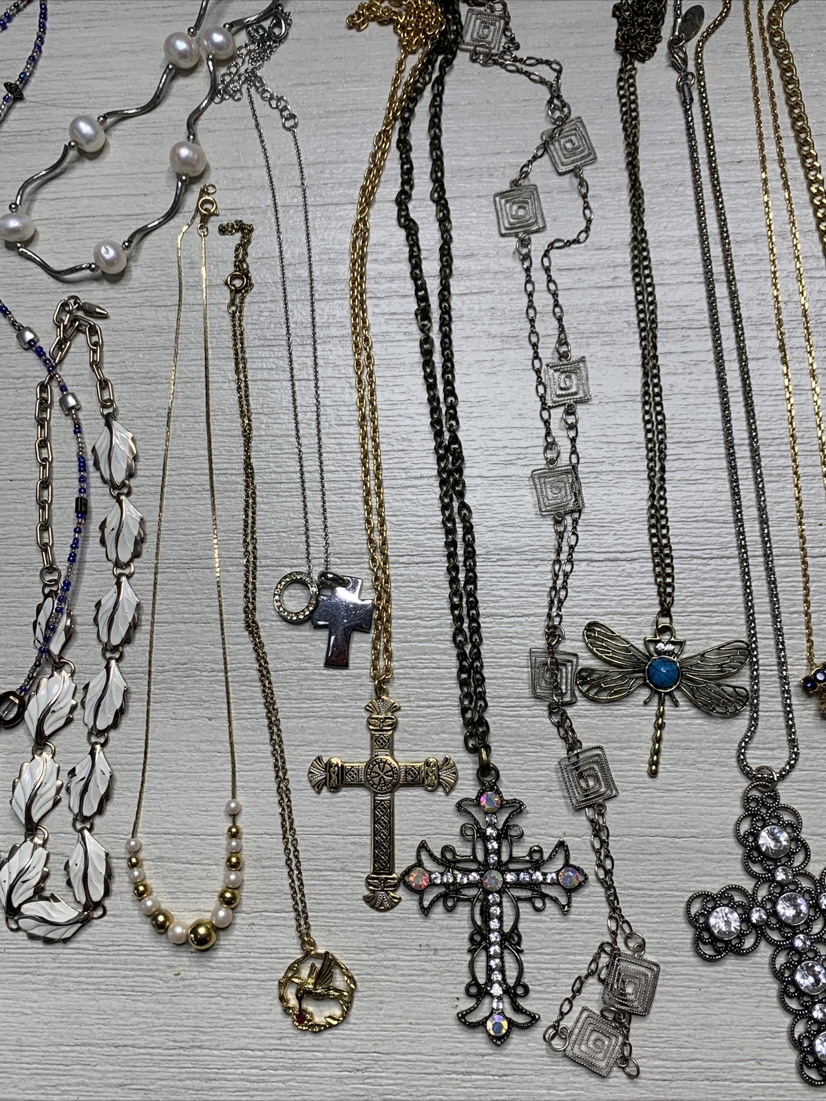 Vintage Quality Pendant Necklace Jewelry Lot Of 17 Variety Some Signed LB946