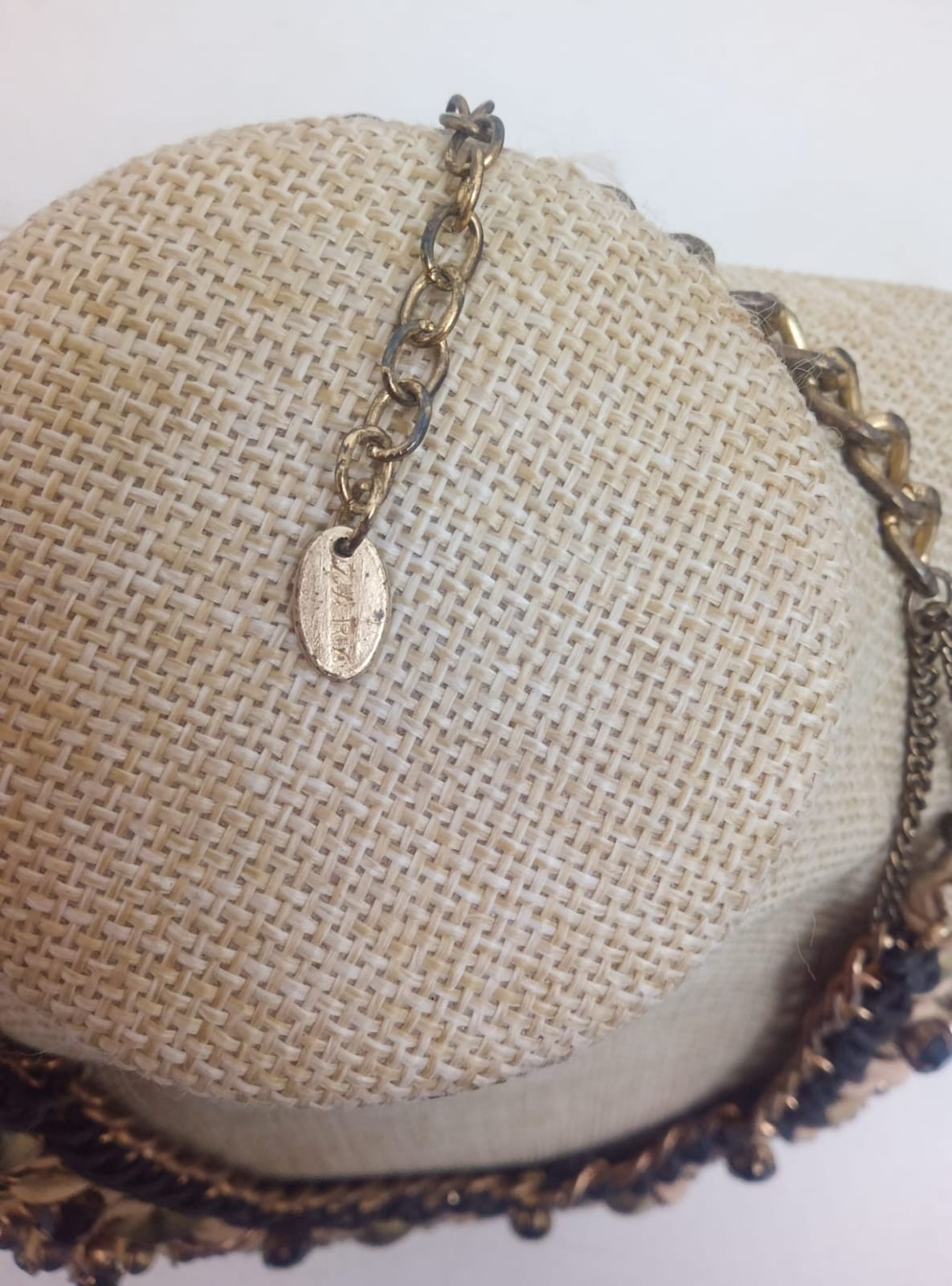Luxurious multi-layer necklace ZARA Vintage Handmade stones Golden chains Woven