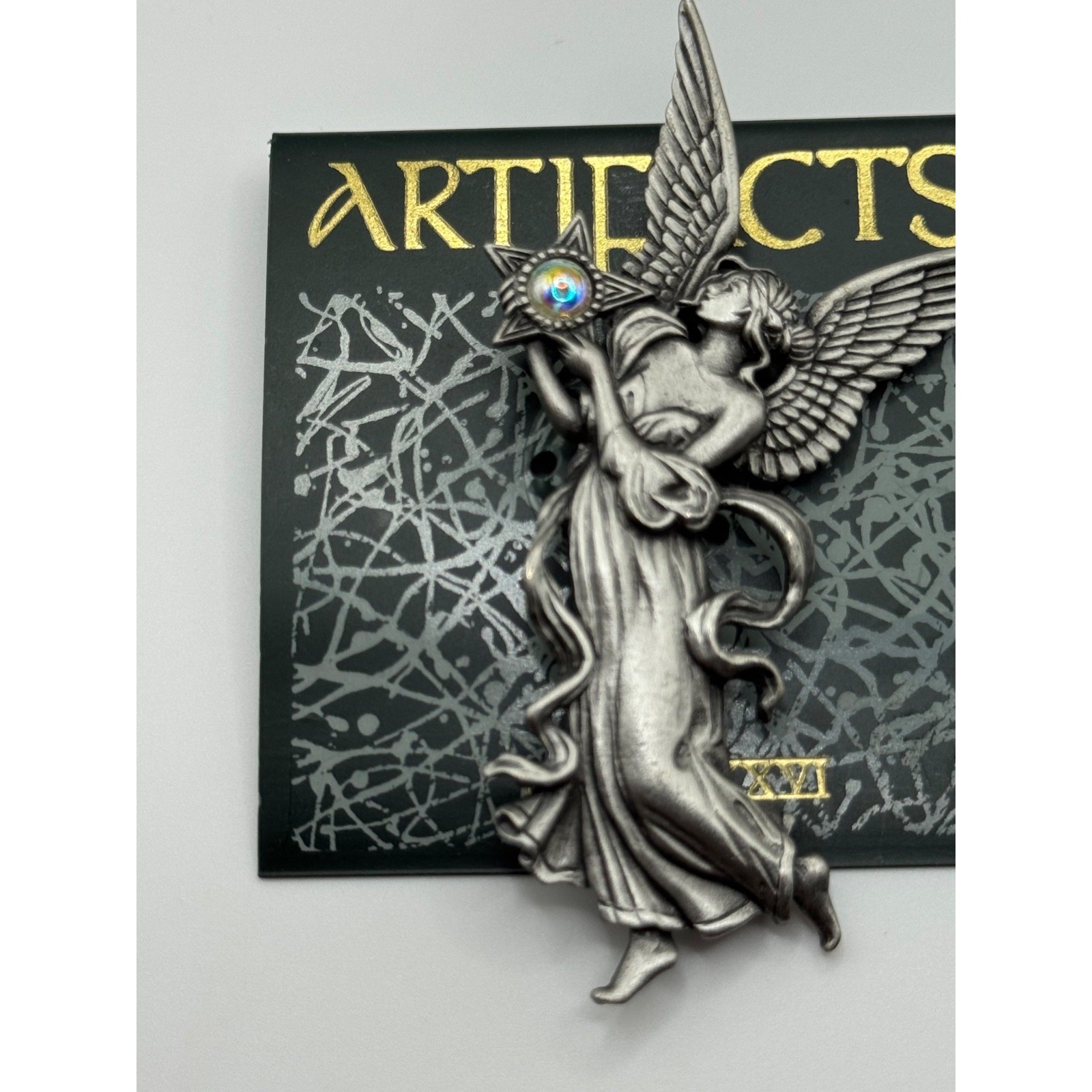 Vintage JJ Jonette Artifacts Winged Angel Brooch Pin