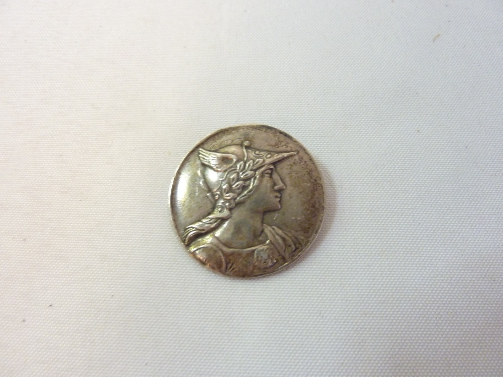 Vintage Victorian Revival French Marianne Medallion Sterling Silver Pendant