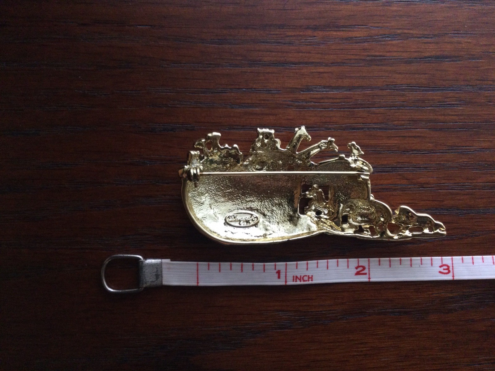 Danecraft Gold Tone Noah’s Ark Brooch