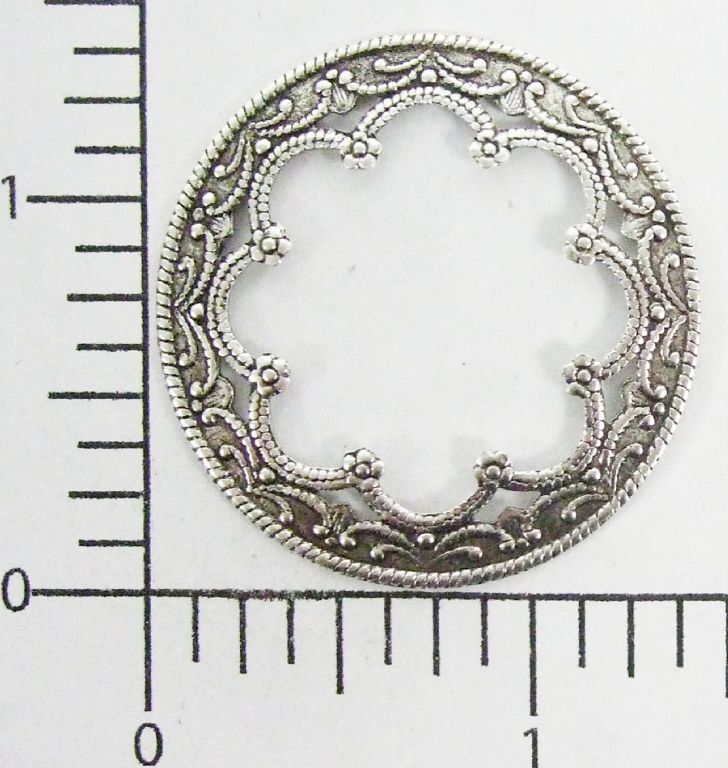 21134 2 Pc. Matte Silver Oxidized Victorian Ornament Jewelry Finding
