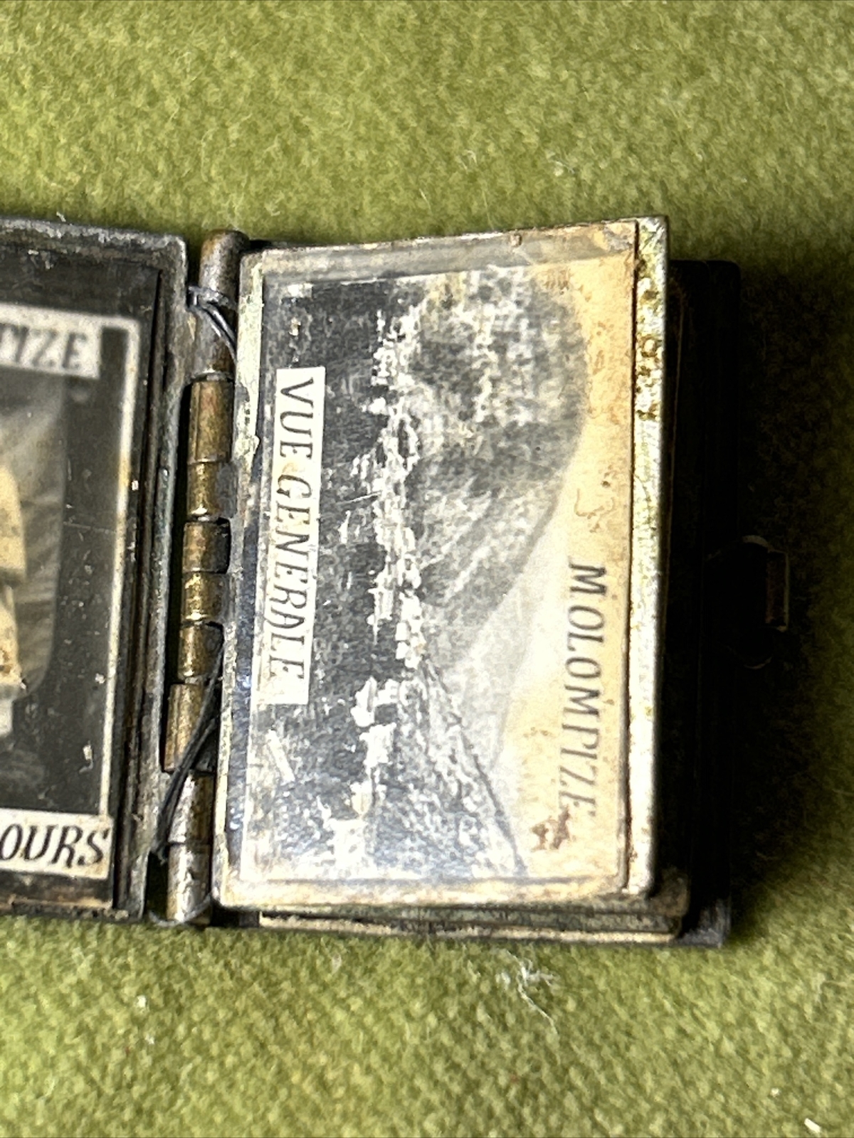 Vintage Silver French Monuments Pictures Book Tiny See Pictures Charm RARE