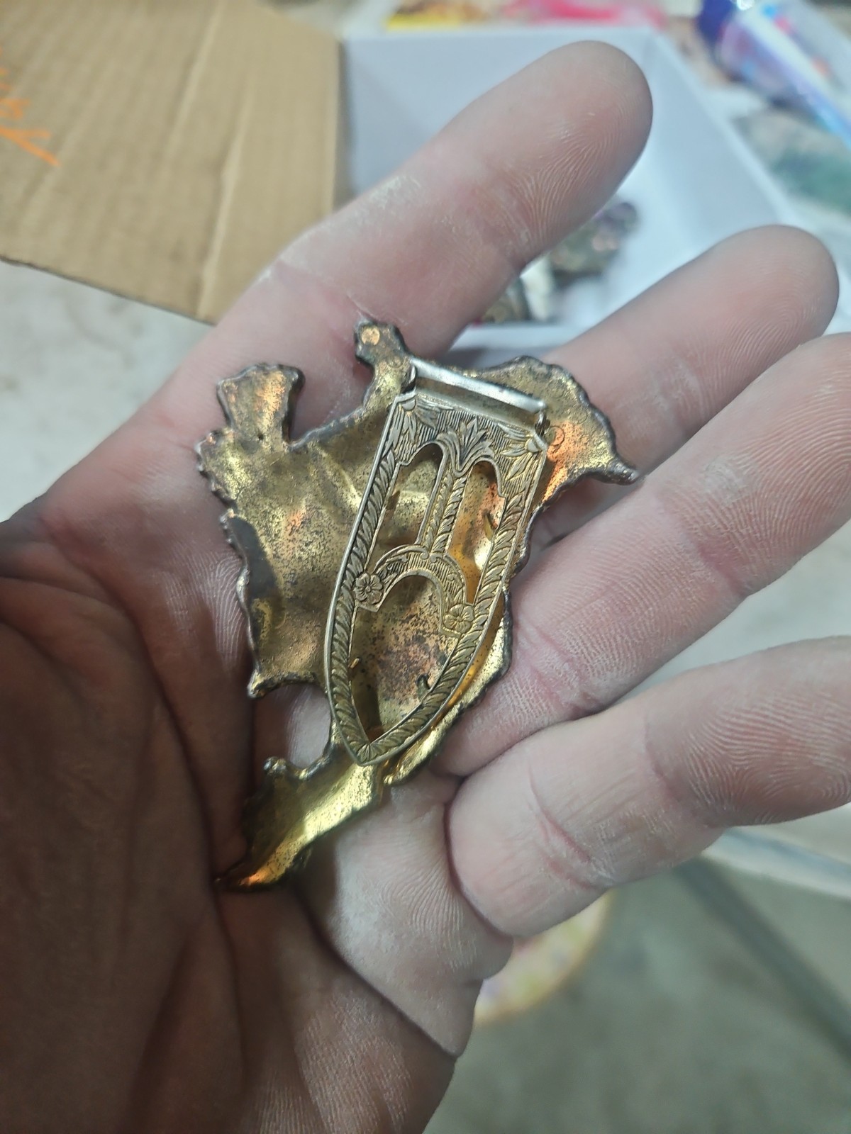 RARE VINTAGE PIN CLIP NORTH AMERICAN CONTINENT, USA, CANADA, MEXICO, UNUSUAL!