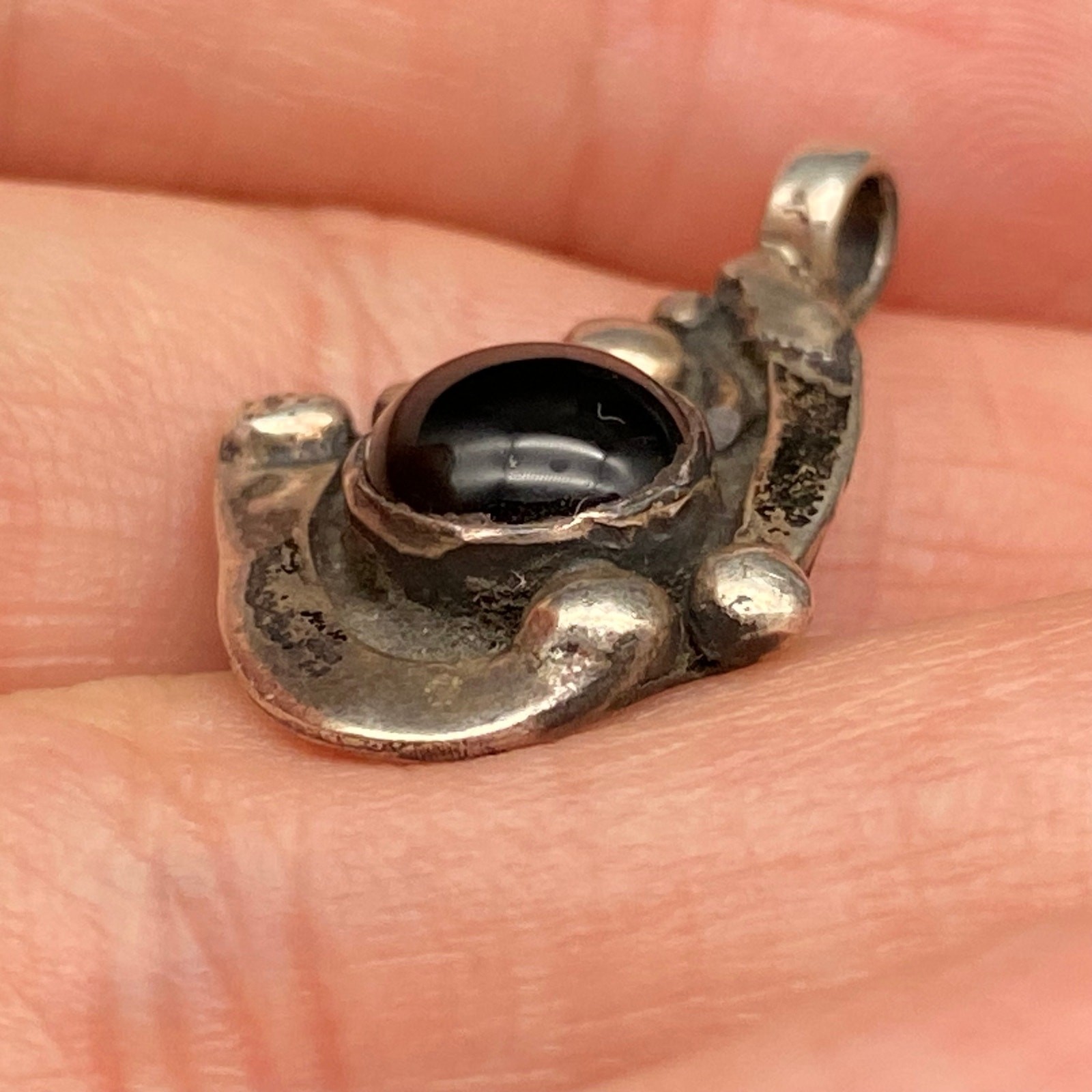 Vintage Brutalist Abstract Sterling Silver Stan Pendant