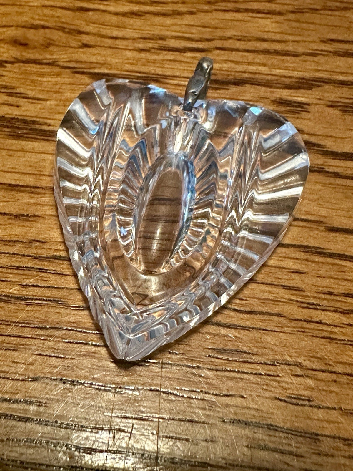 Vintage Waterford Crystal Faceted Heart Pendant Ornament 1 1/2”