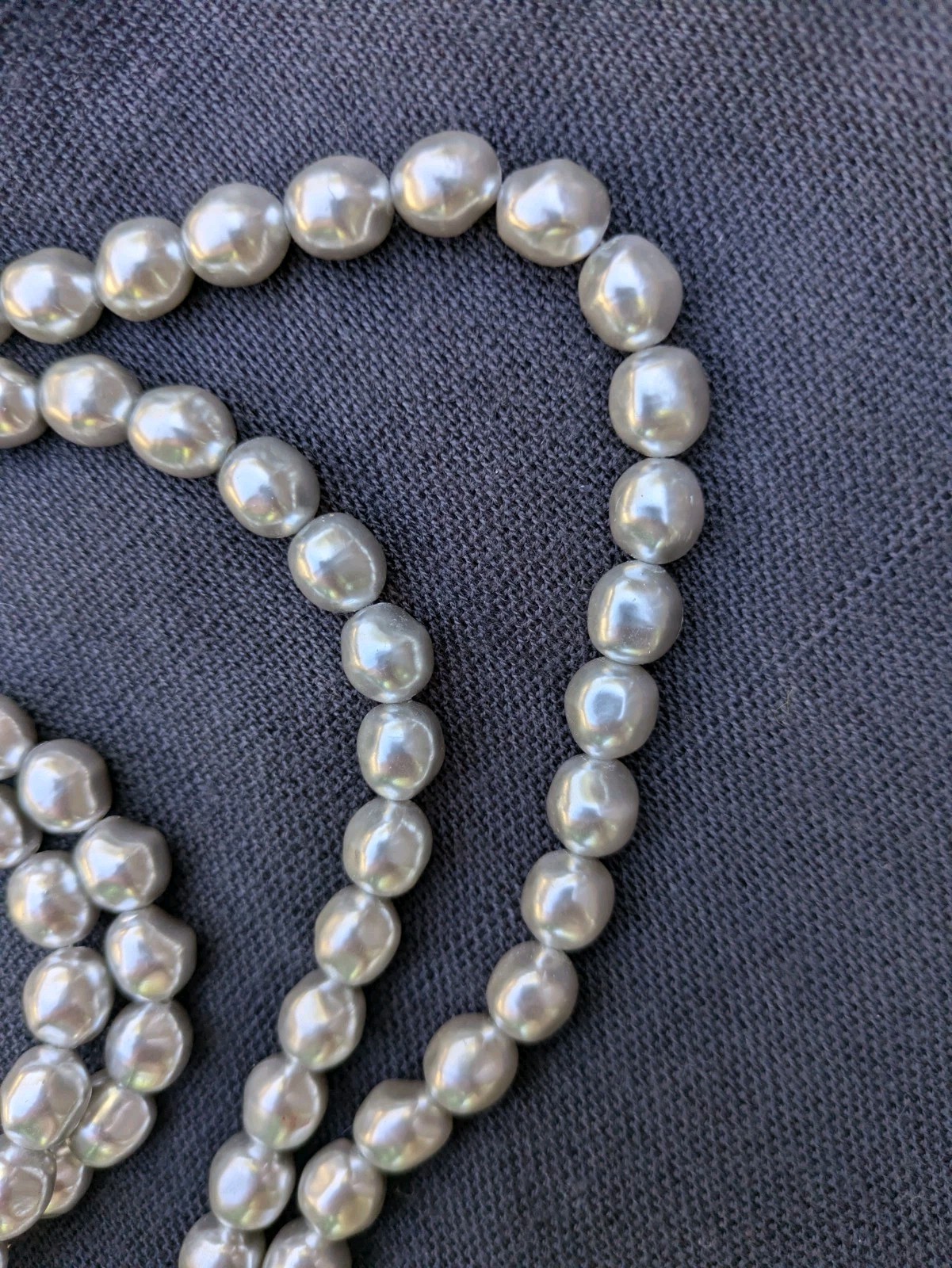Vintage YSL Yves Saint Laurent Faux Baroque Pearl Necklace & Bracelet Set C46