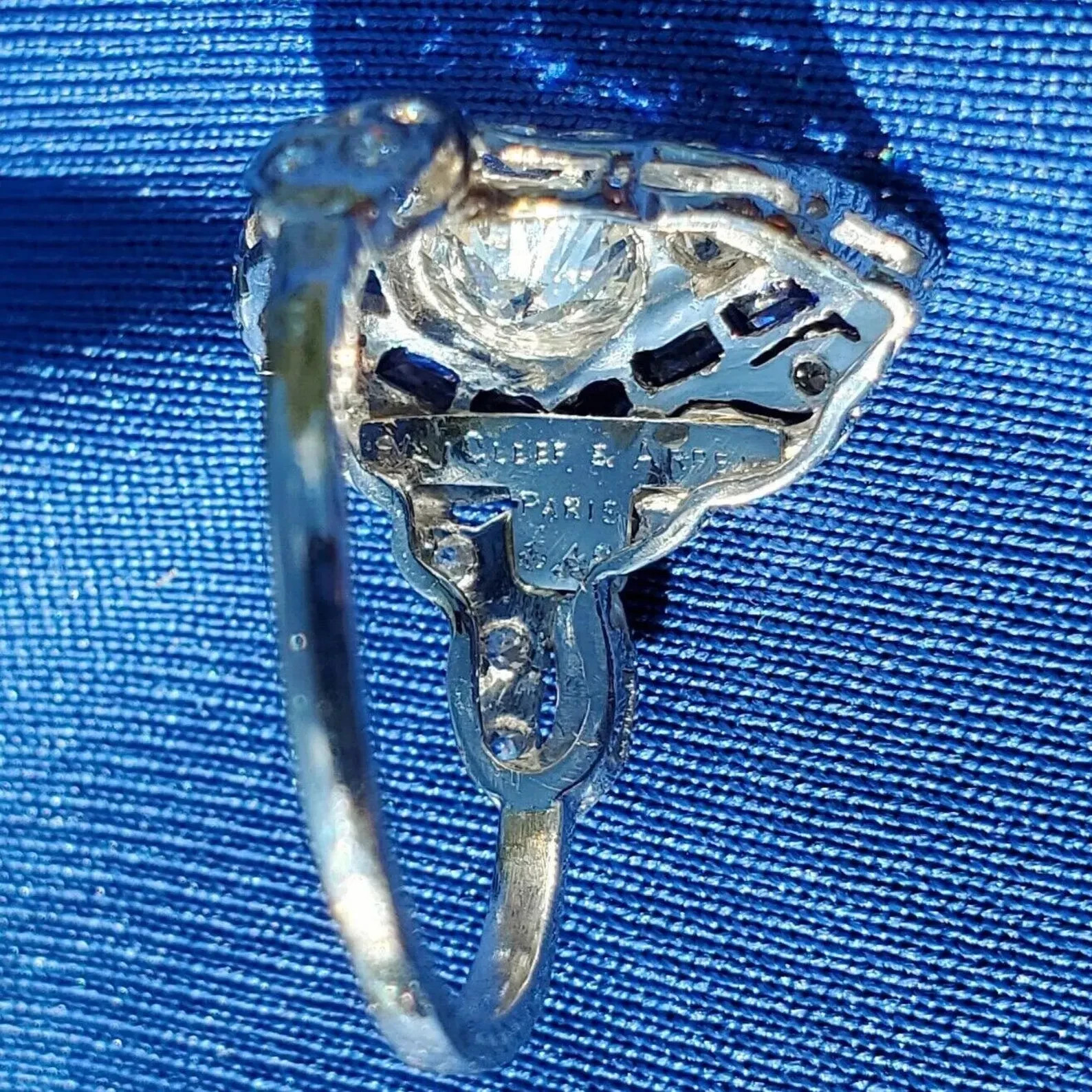 Original EARTH MINED DIAMOND Deco Engagement Ring PLATINUM Statement Solitaire 5