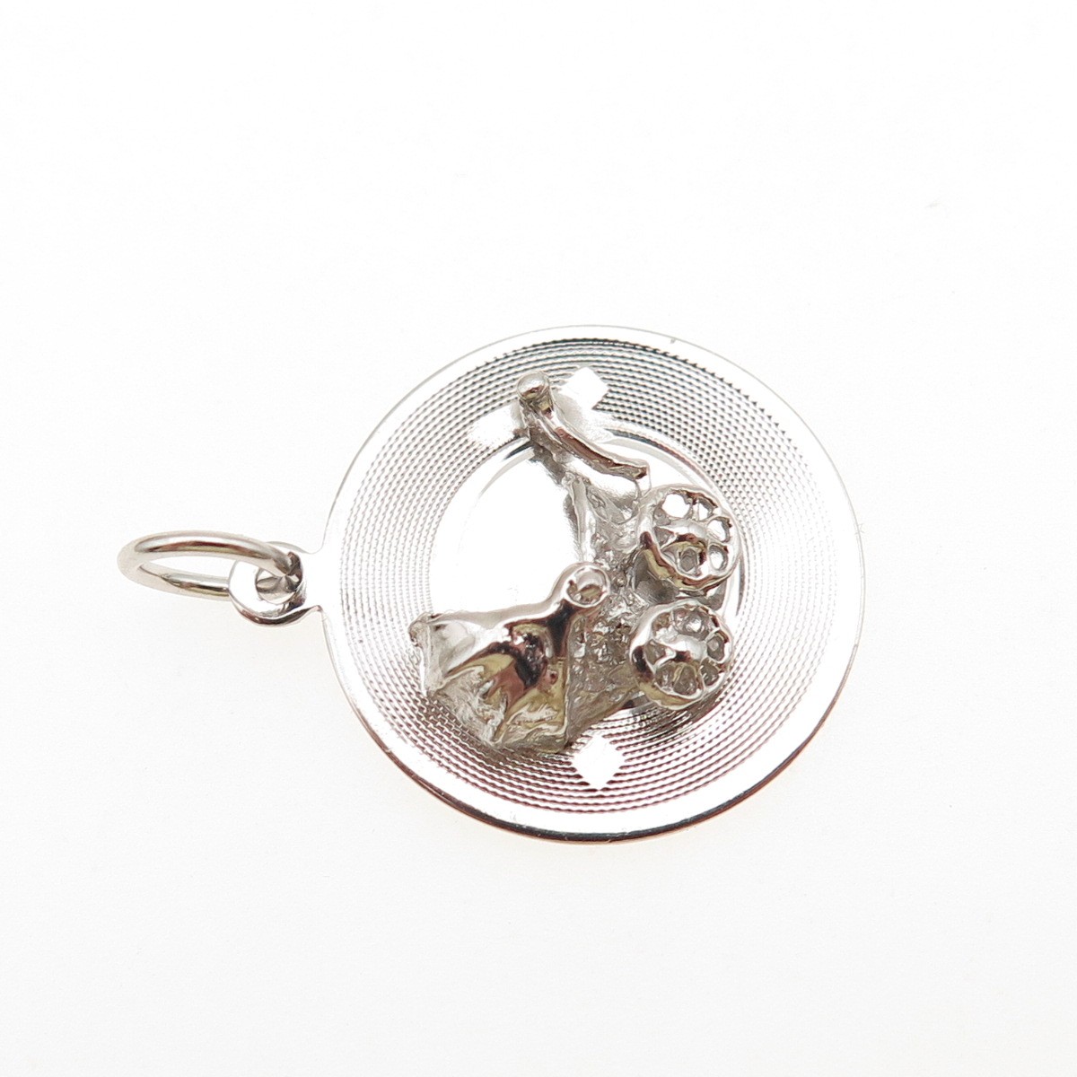 925 Sterling Silver Vintage Baby Stroller Charm Pendant