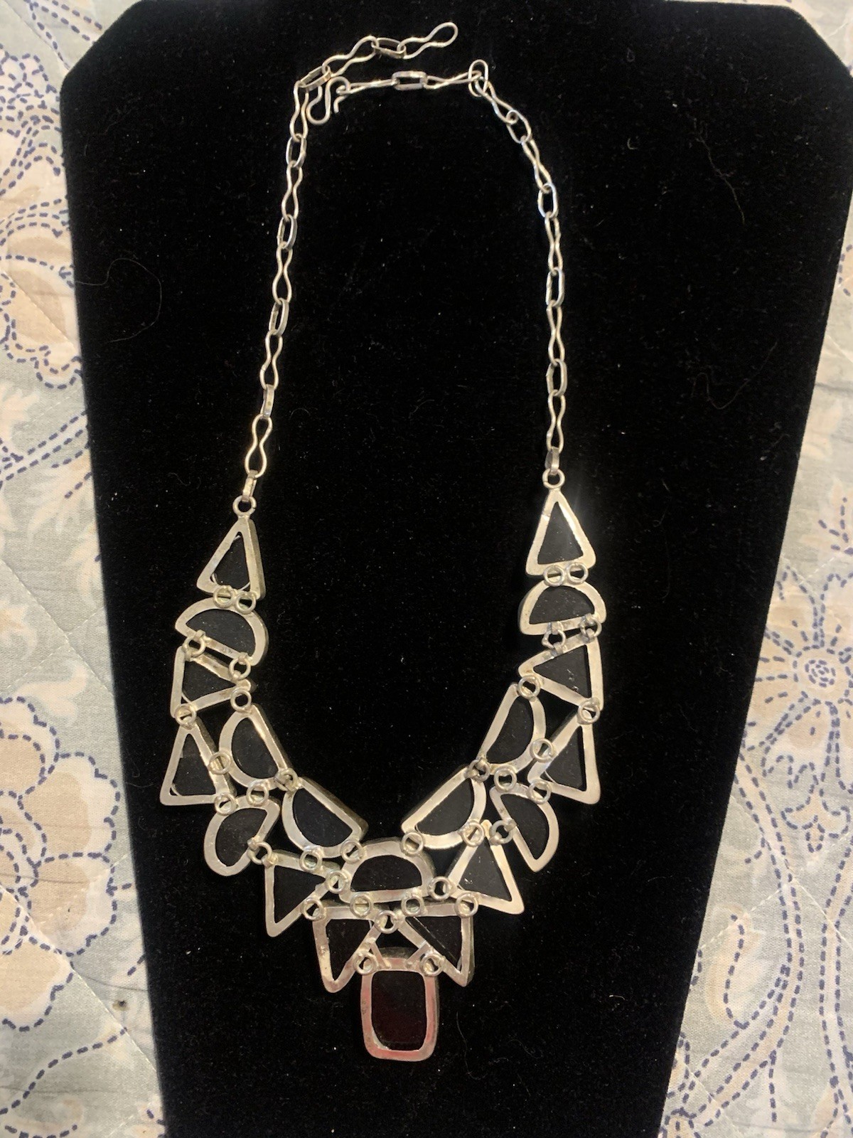 Vintage Beautiful Statement Necklace Marked 925 From India *See Description*
