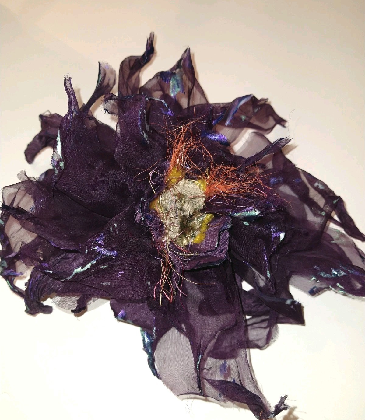 Brooch Large Purple Silk Costume Brooches & Pins Hair Clip Accessories Jewelry