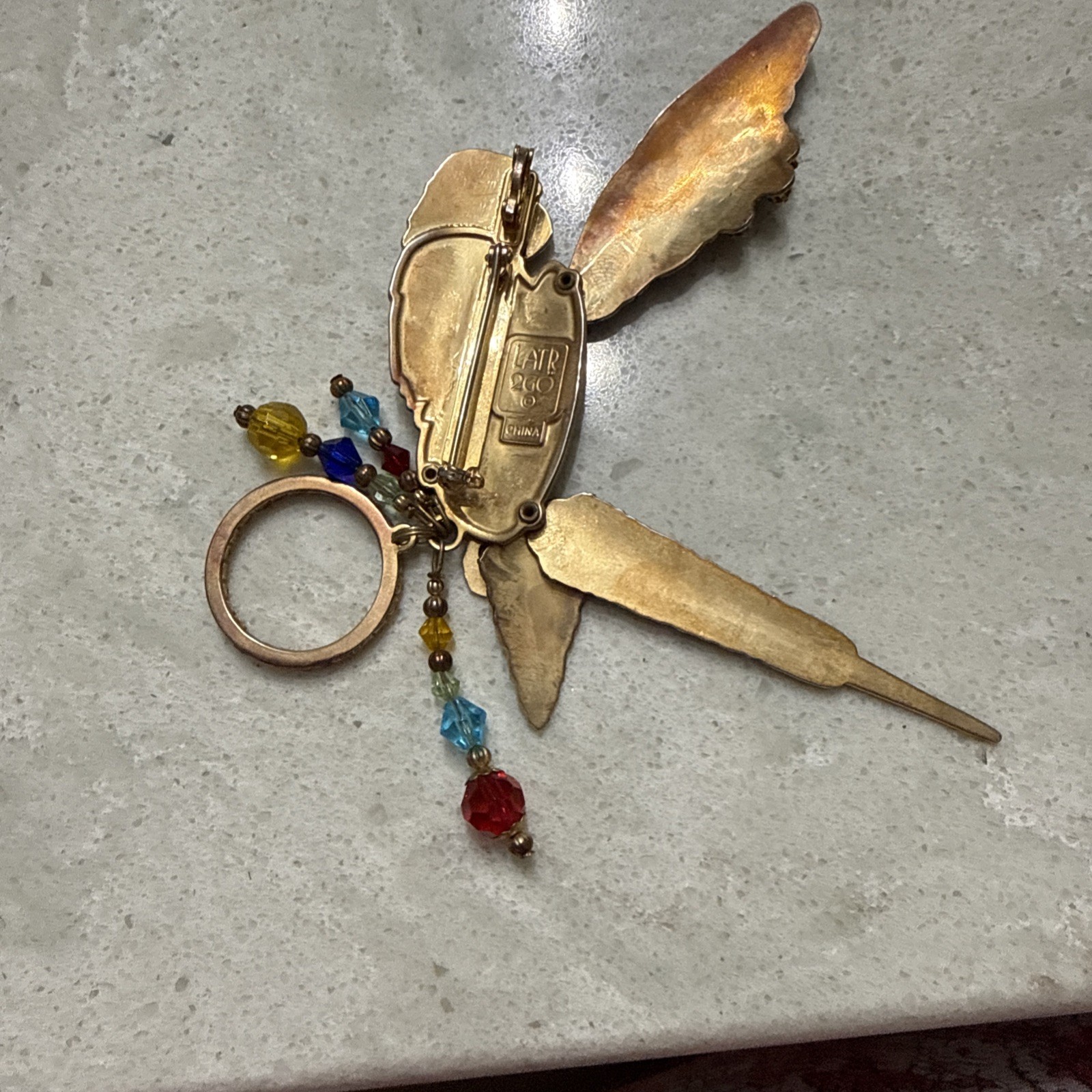 Lunch at the Ritz Macaw Parrot Brooch only Enamel Rhinestone
