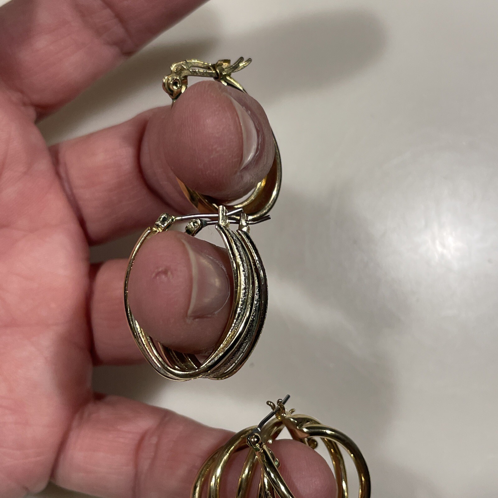 Lot Of 18 Pair Gold Tone Pierced Earrings Assorted Styles Sizes 1 Marked Monet