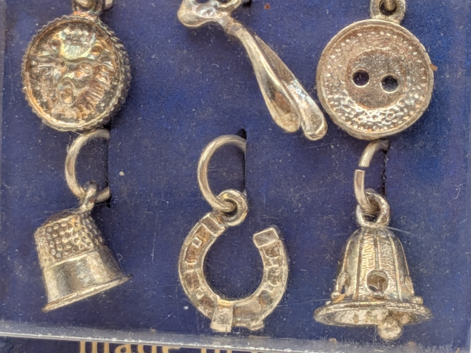 Vintage Traditional Pudding Charms, Solid Sterling Silver, Made in England