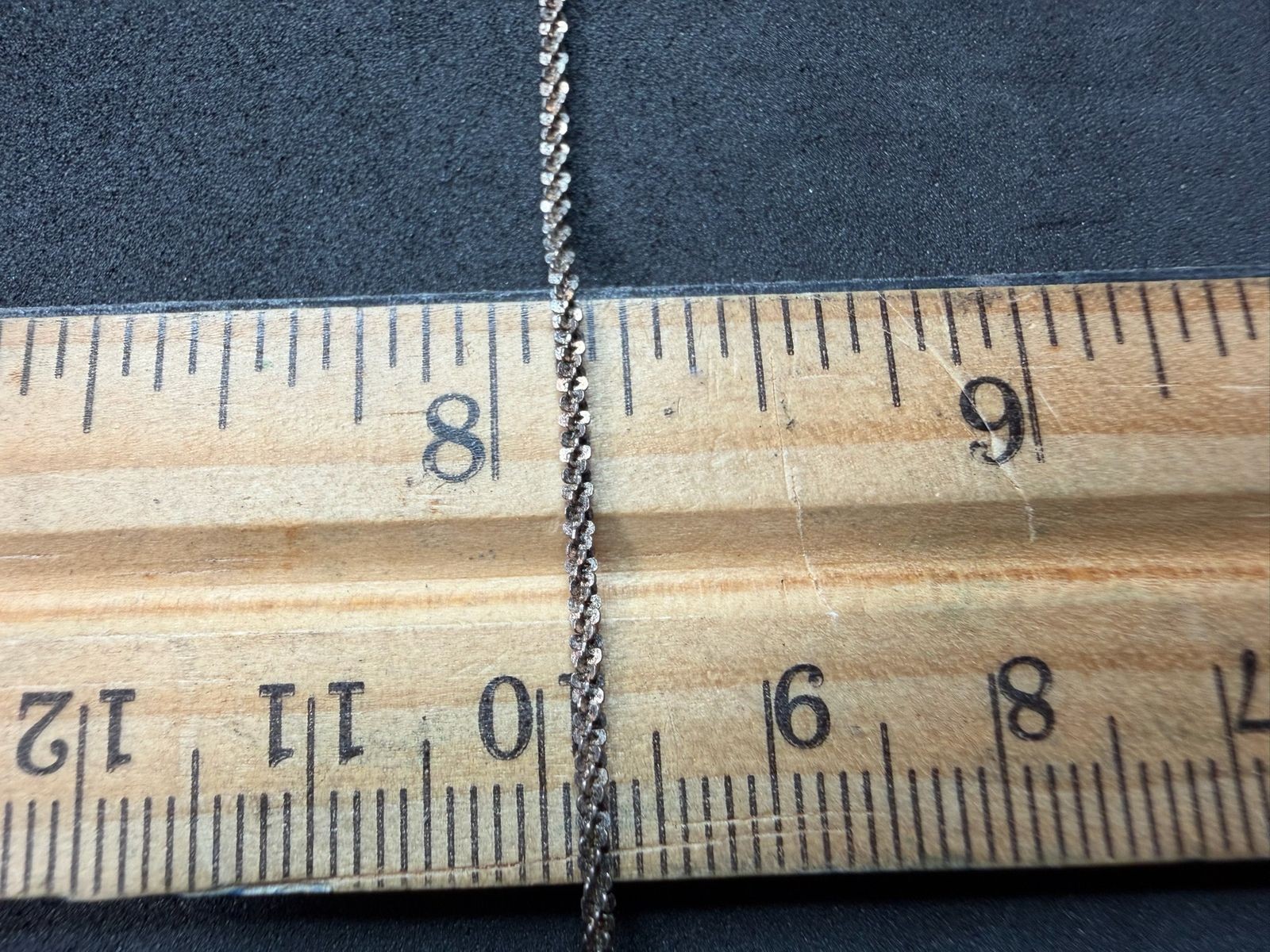 3.80g Vintage Sterling Silver 925 Diamond Cut Chain Necklace 21 in M