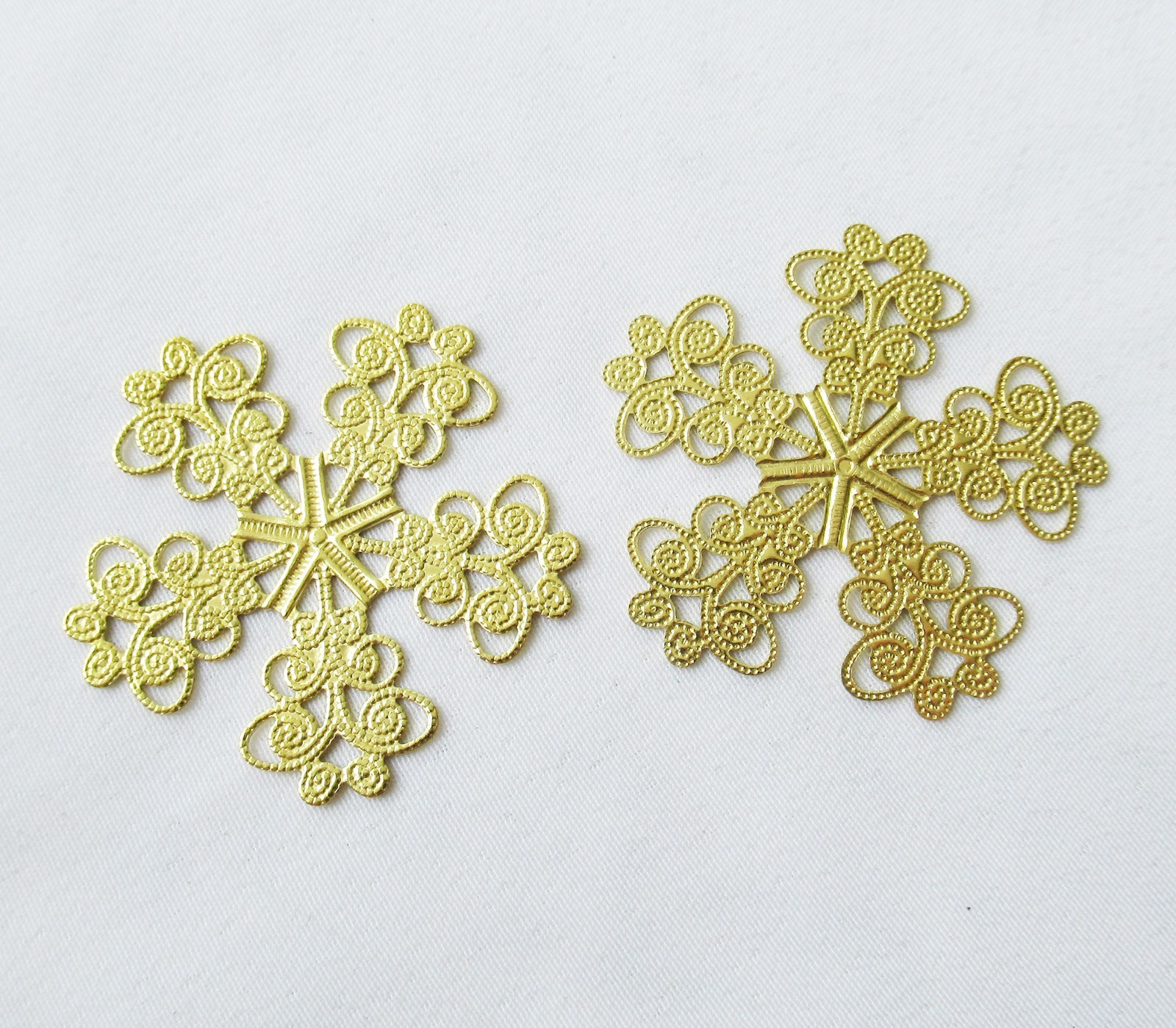 40pcs Pentagon Stampings 34mm Brass Filigree Finding for DIY Crafts Design