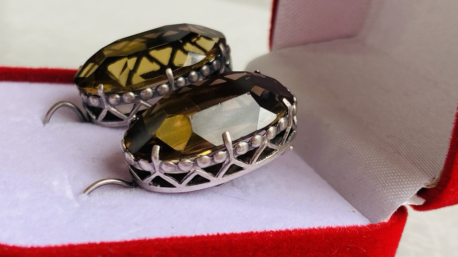 Серьги Крупные СССР серебро 875 звезда 3ФК