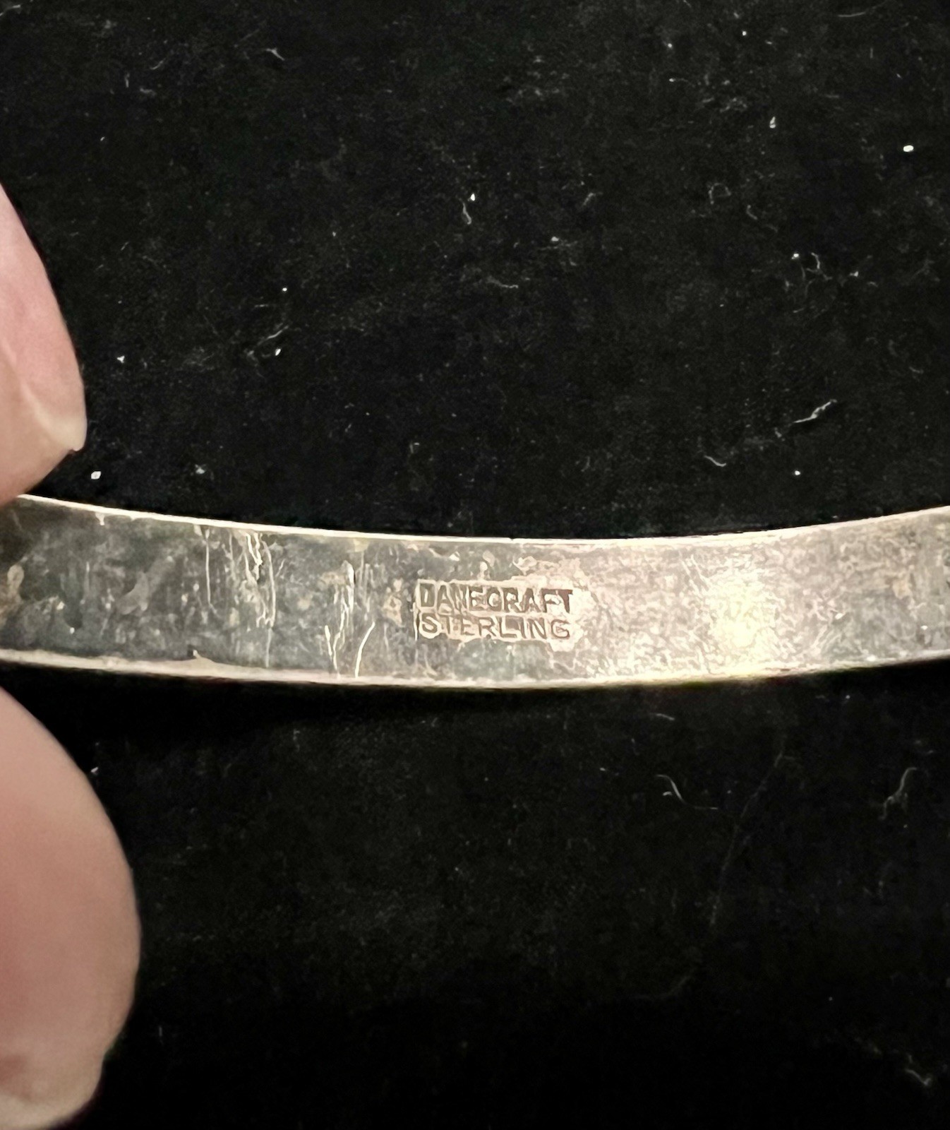 MCM Danecraft STERLING SILVER Modernist Brutalist BANGLE BRACELET Vintage