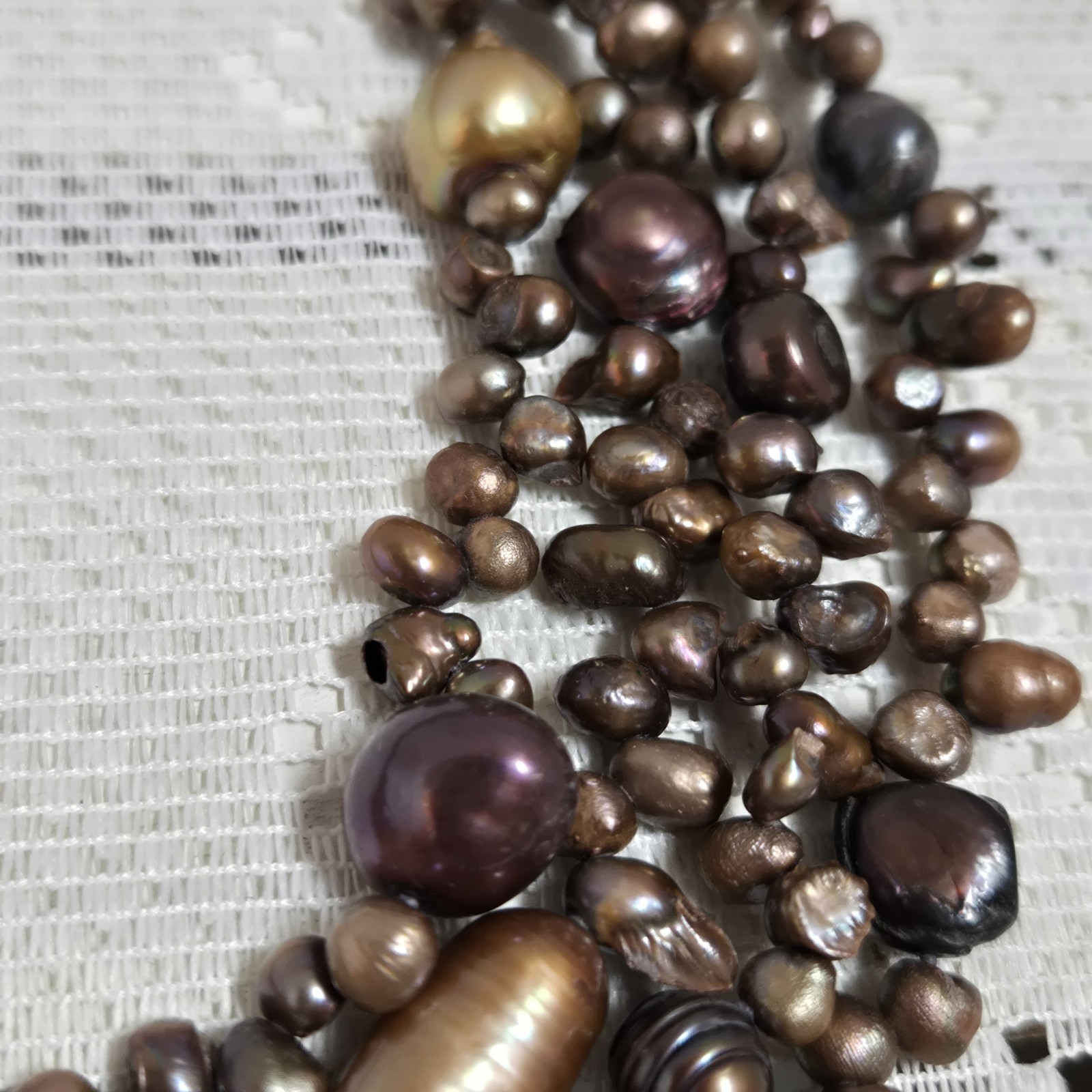 Multi Color Freshwater Pearl Extra Long Cluster Necklace