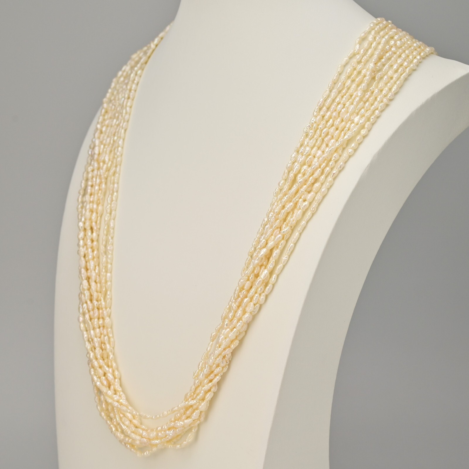 14K Gold S Crown Original Vintage Signed Designer Princess Pearl Estate Necklace