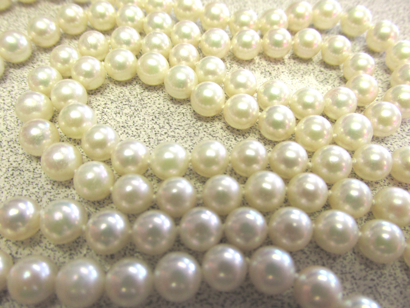 Nice 34 inch 6 to 6.4 mm High Quality Pearl Necklace 18k Clasp Make Offer