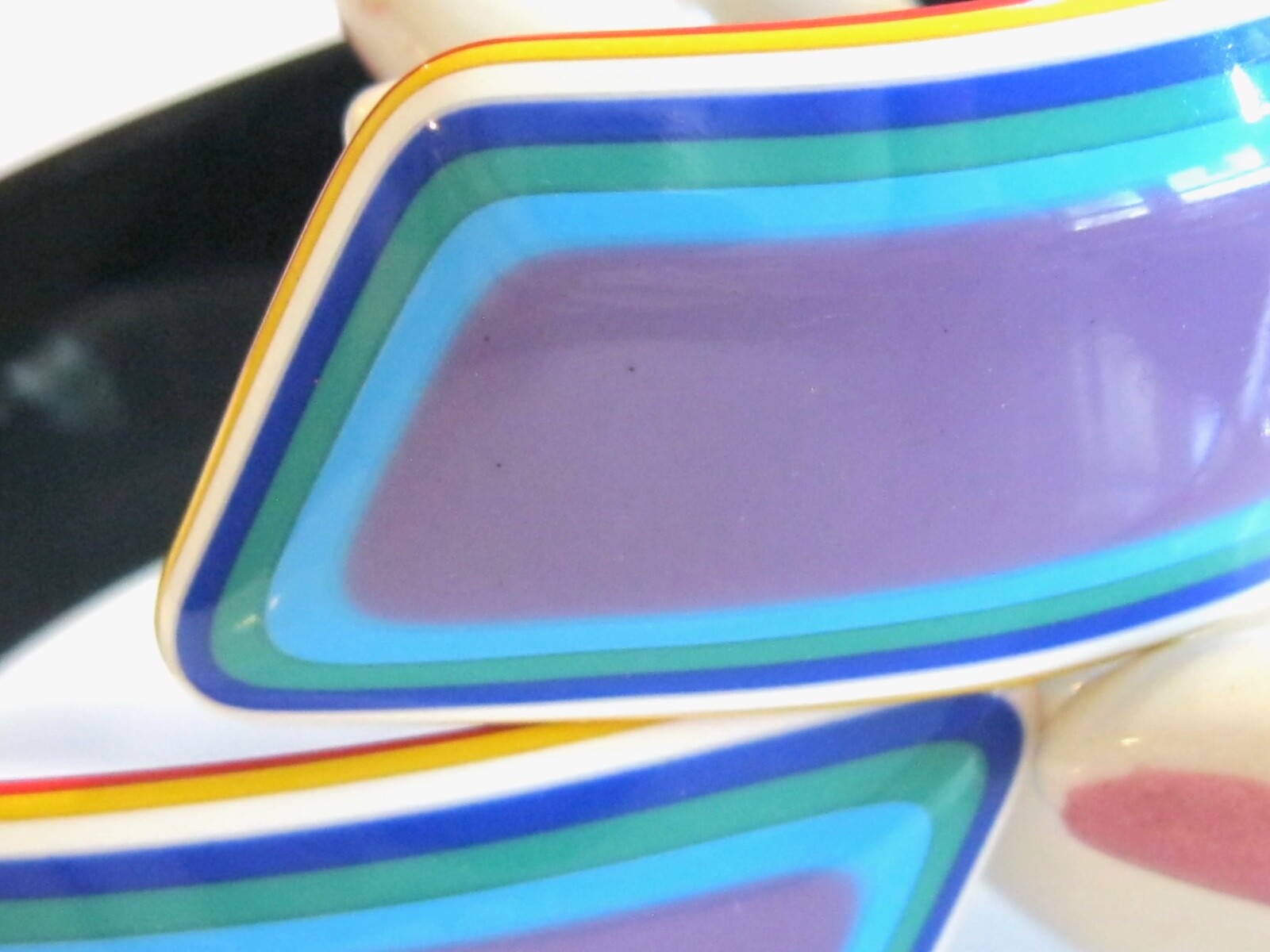 COLORFUL RETRO VINTAGE BYPASS WRAP LAYERED CELLULOSE ACETATE BANGLE BRACELET