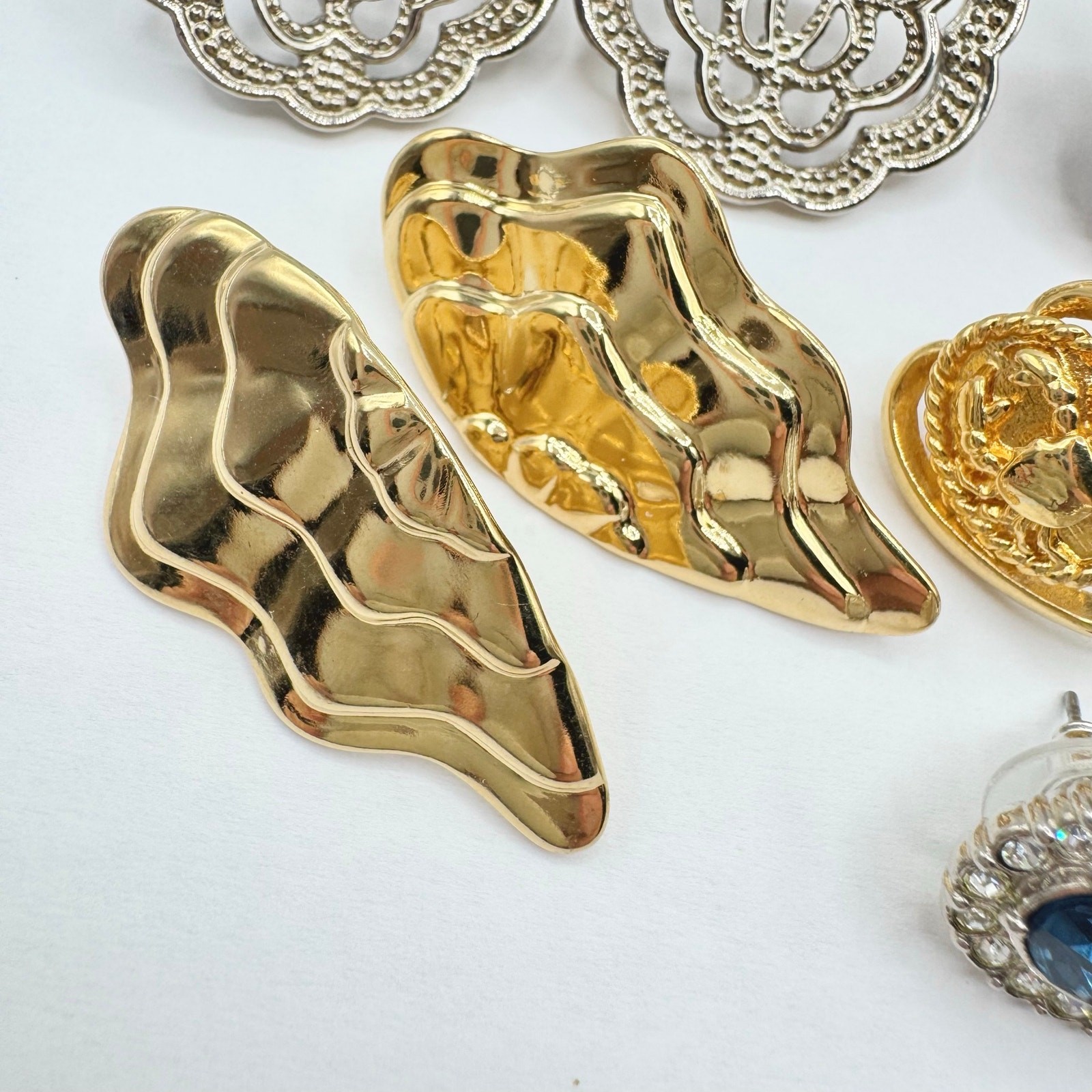 Vintage Avon Earring Lot 80s 90s Opulent Ornate Statement Retro Mixed Styles