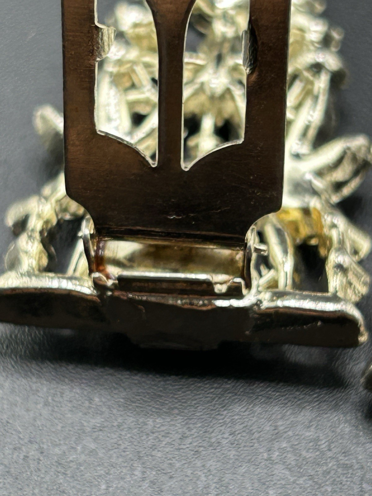 Pat Pend AT180112 Clear Rhinestones Duette Brooch Dress Clips (Missing Stones)