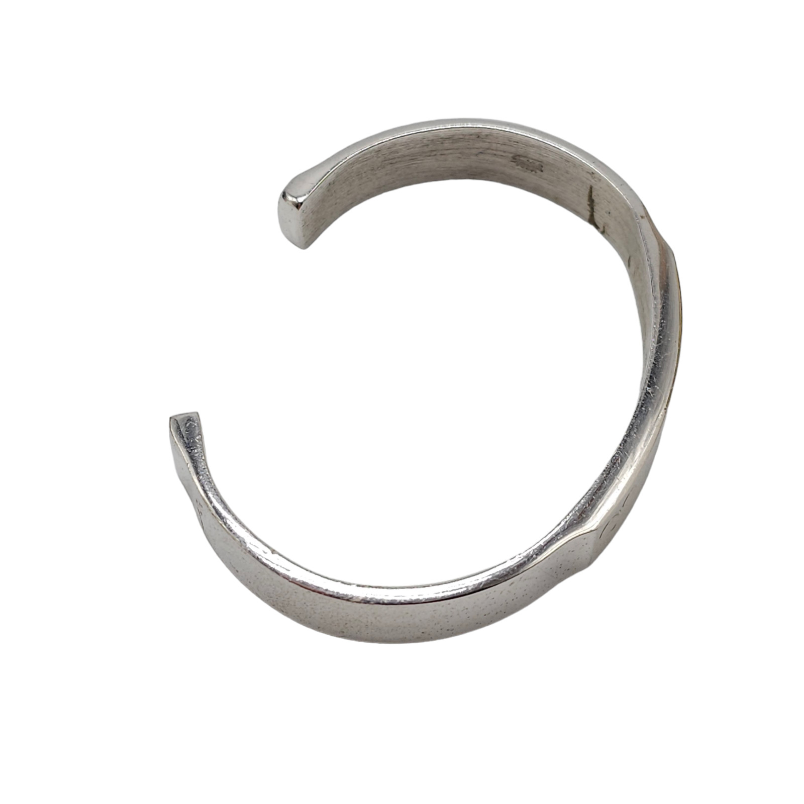 Vintage Speidel Cuff Bracelet ID Identity Engravable Brushed Silver Tone
