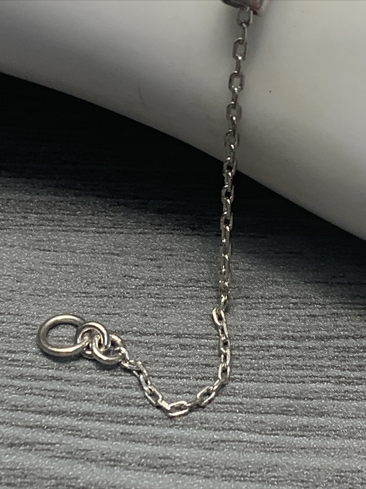 Vintage Juicy Couture Delicate Silver Tone ID BRACELET 7”