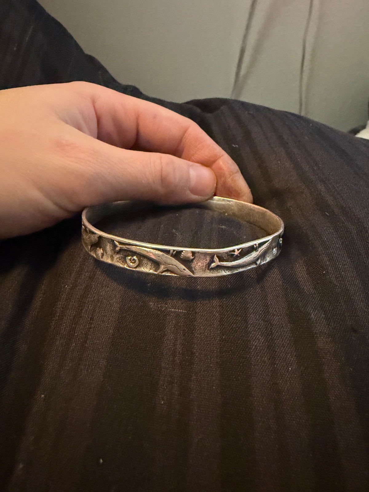 James Avery Rare Retired Dolphin Sterling Silver Bagle