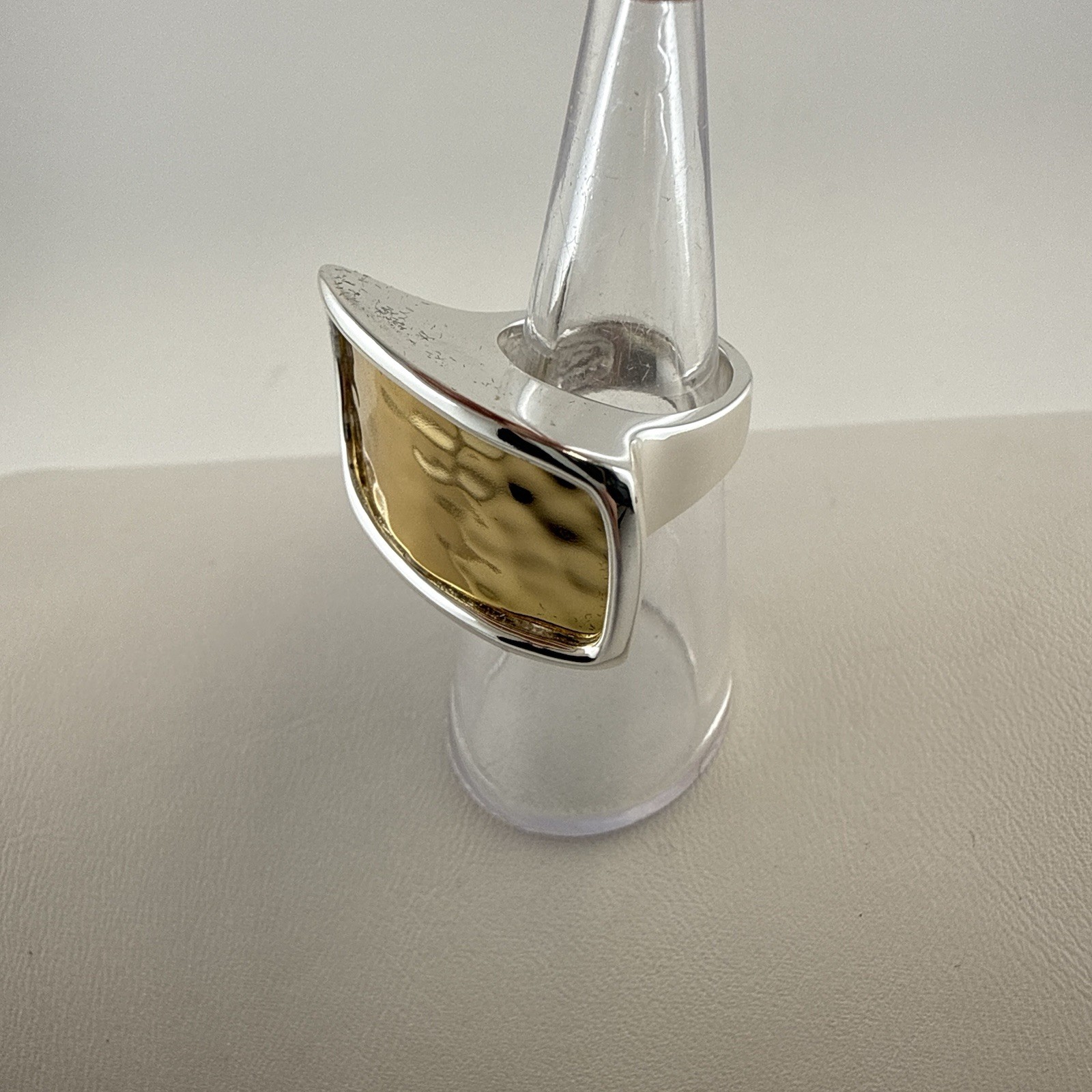 RLM Ring Robert Lee Morris Rectangle Modernist Bronze Bold Pinky Ring size 5 QVC