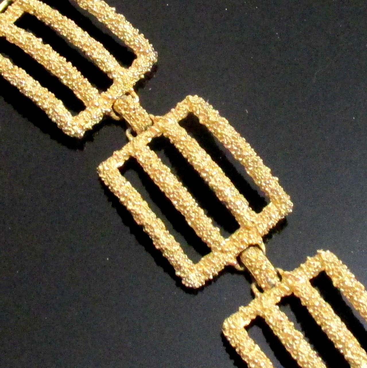 VTG RUNWAY RARE MODERNIST WIDE NAPIER GP BRUTALIST PANEL BRACELET EDGY ’70s EXC