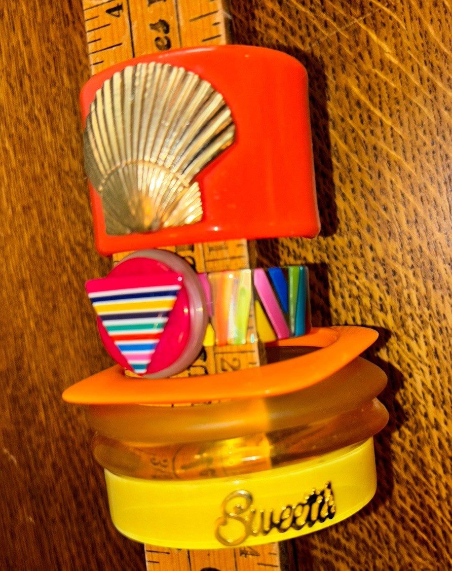Bangle Bracelet Bundle – Plastic, Resin, Wood Mixed Lot of 31