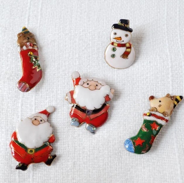 Snow Man – Japanese cloisonné enamel Pin Badge Pin Brooch Made-to-order NEW
